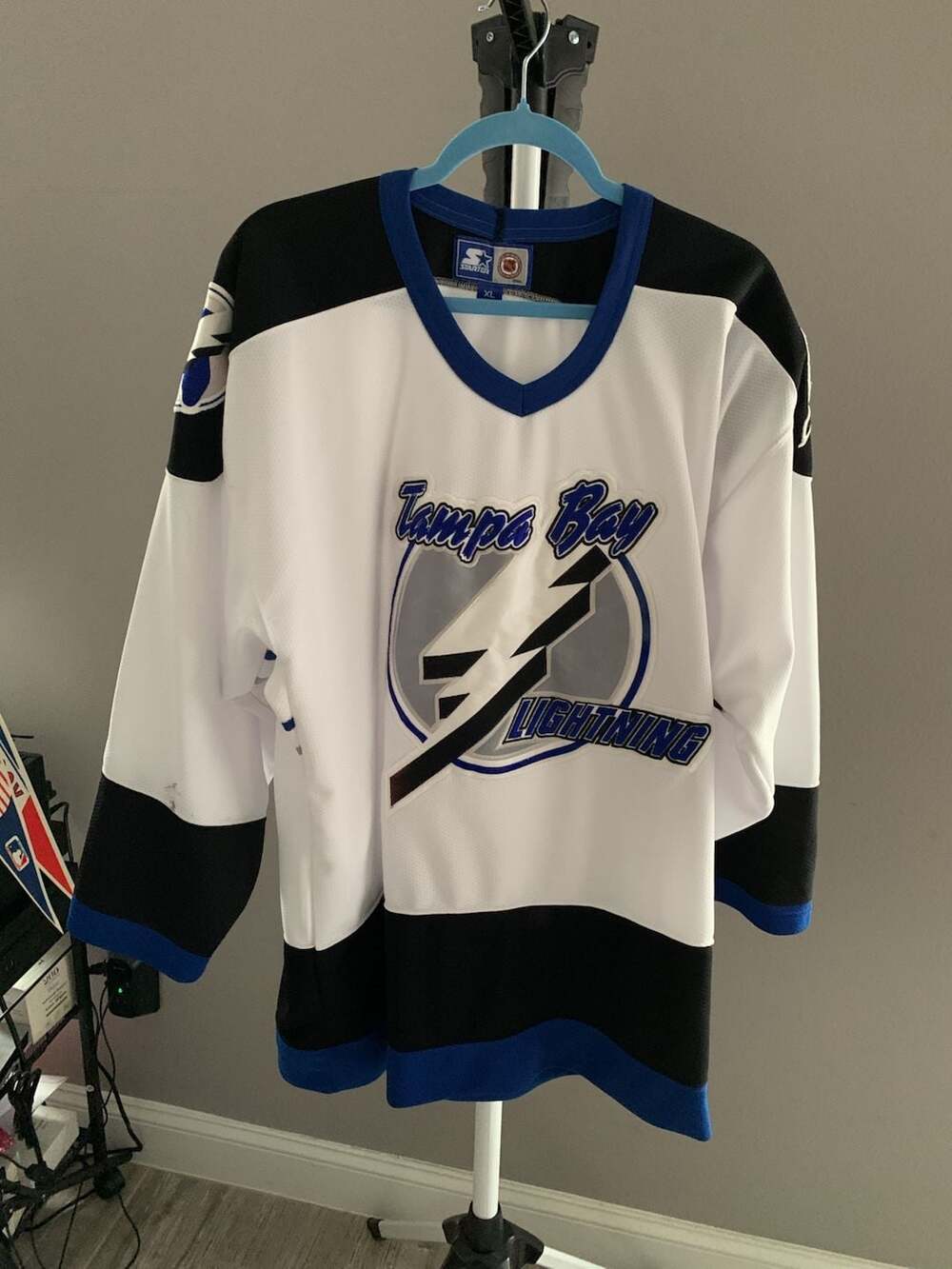 Vintage 1990s Starter Tampa Bay Lightning NHL Hockey Jersey White Size XL